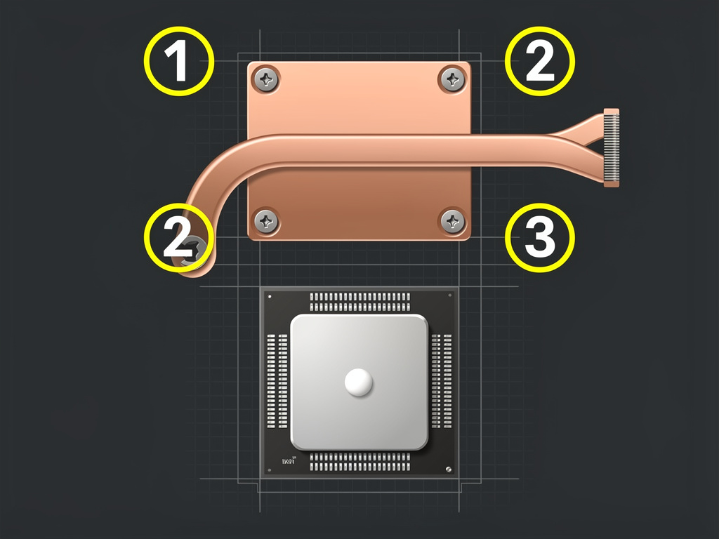 Disipador y tornillos